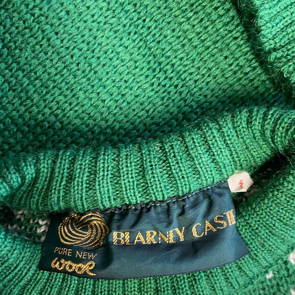 Vintage Blarney Castle Pure Wool  Sweater Made in Ireland Size Small - Picture 7 of 12